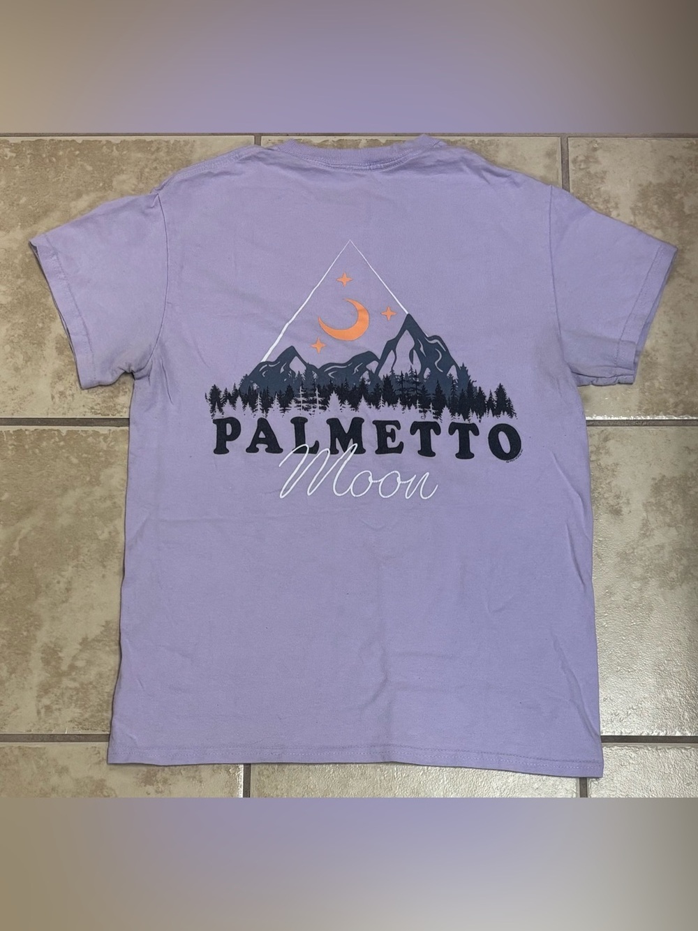 Palmetto Moon Purple Graphic Tee - Mountains & Moon - Small